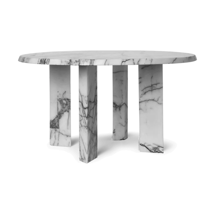 Taula soffbord Ø67x35 cm - White-charcoal - Ferm Living