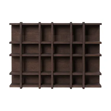 Tilem bokhylla - Mörkbetsad ek, 6x4 - Ferm Living