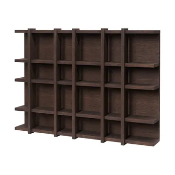 Tilem bokhylla - Mörkbetsad ek, 6x4 - Ferm Living
