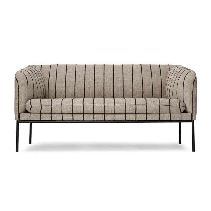 Turn soffa 2-sits - Pasadena (randig) - Ferm Living