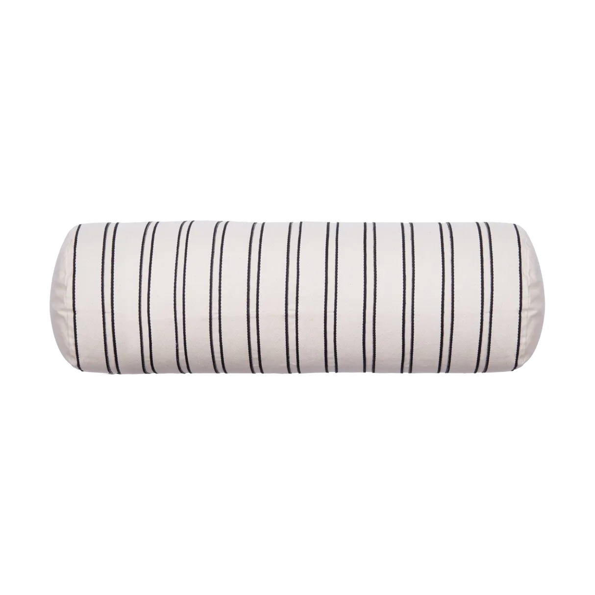 Twill bolster cylinderkudde, Off-white-black Ferm Living