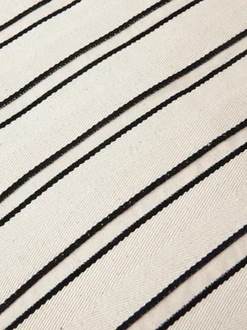 Twill bolster cylinderkudde - Off-white-black - Ferm Living