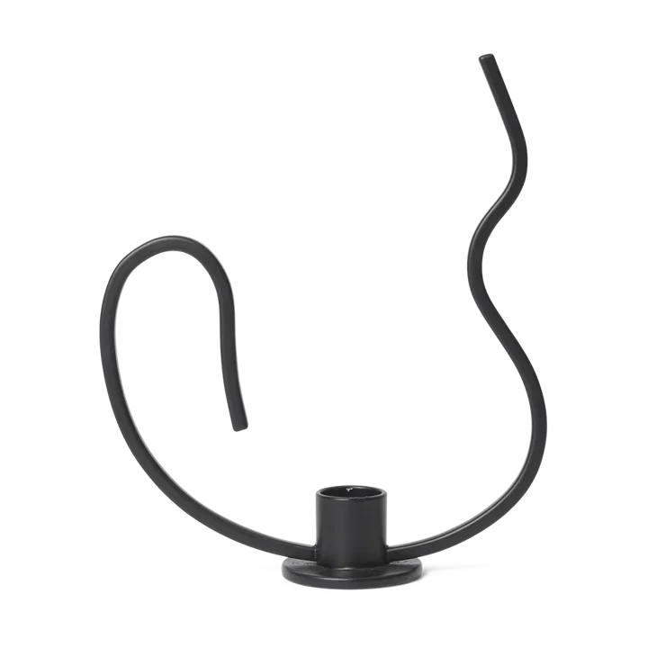 Valse ljusstake low - Black - Ferm Living