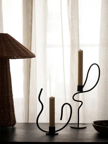 Valse ljusstake low - Black - Ferm Living