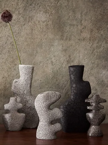Yara ljusstake medium - Grey Pumice - Ferm Living