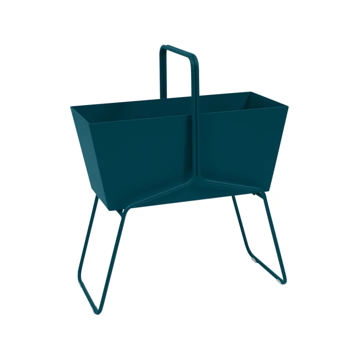 Basket high planteringsbox - Acapulco blue (blå) - Fermob