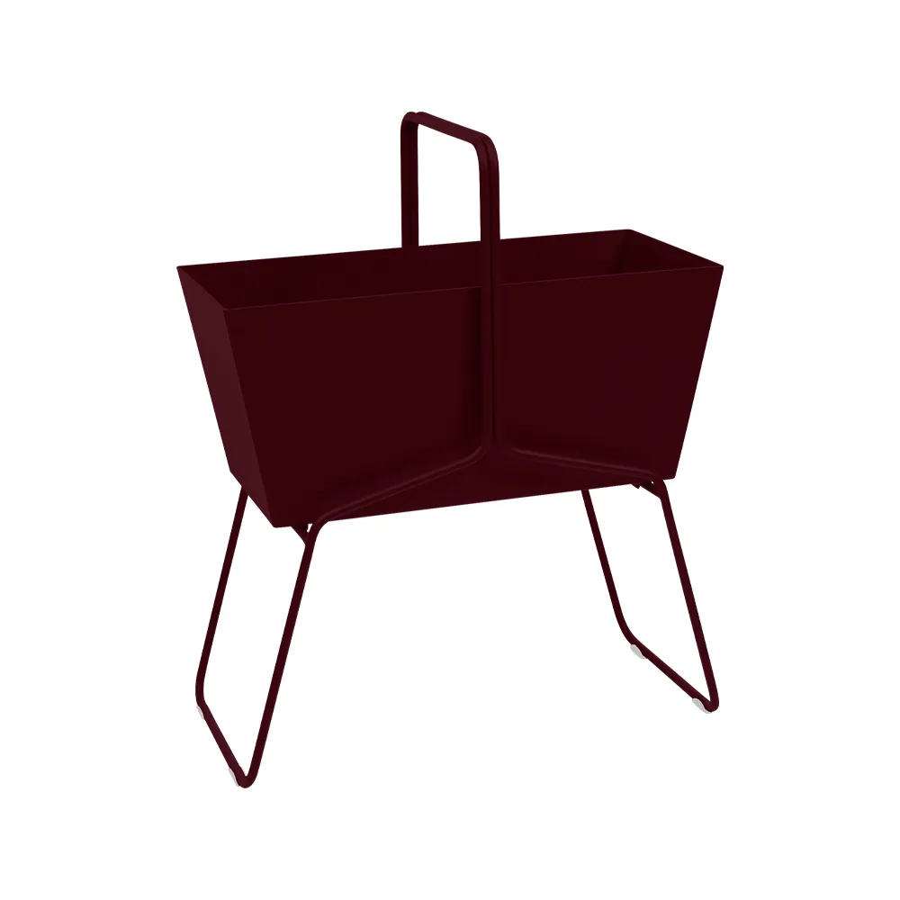 Basket high planteringsbox, Black cherry (vinröd) Fermob