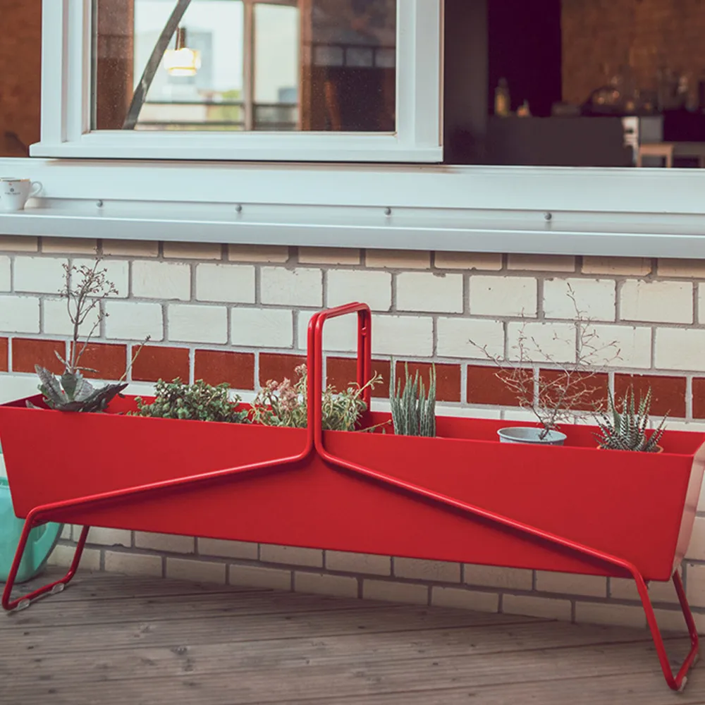 Basket long planteringsbox, Red ochre (röd) Fermob
