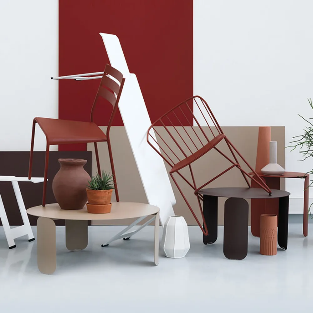 Bebop Ø80 bord lågt, Clay grey (grå) Fermob