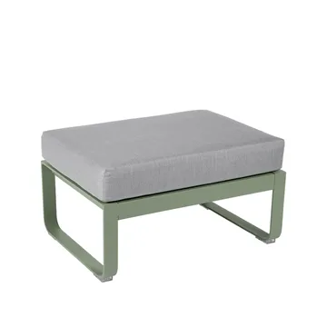 Bellevie 1-sits fotpall - Cactus (grön), flannel grey dyna - Fermob