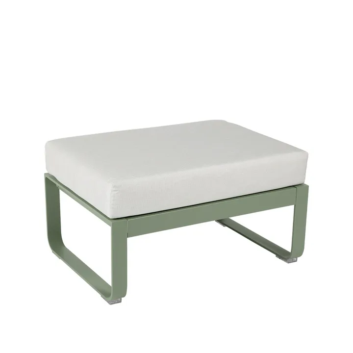 Bellevie 1-sits fotpall - Cactus (grön), off-white dyna - Fermob