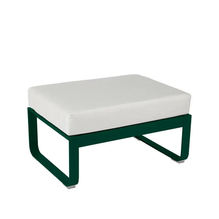 Bellevie 1-sits fotpall - Cedar green (grön), off-white dyna - Fermob