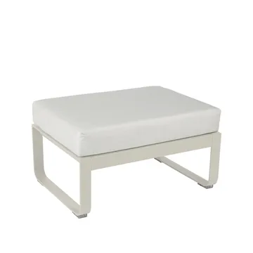 Bellevie 1-sits fotpall - Clay grey (grå), off-white dyna - Fermob