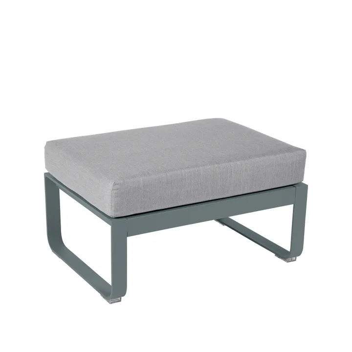 Bellevie 1-sits fotpall - Storm grey (grå), flannel grey dyna - Fermob