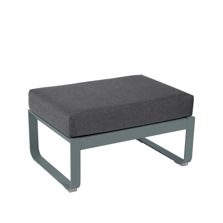 Bellevie 1-sits fotpall - Storm grey (grå), graphite grey dyna - Fermob