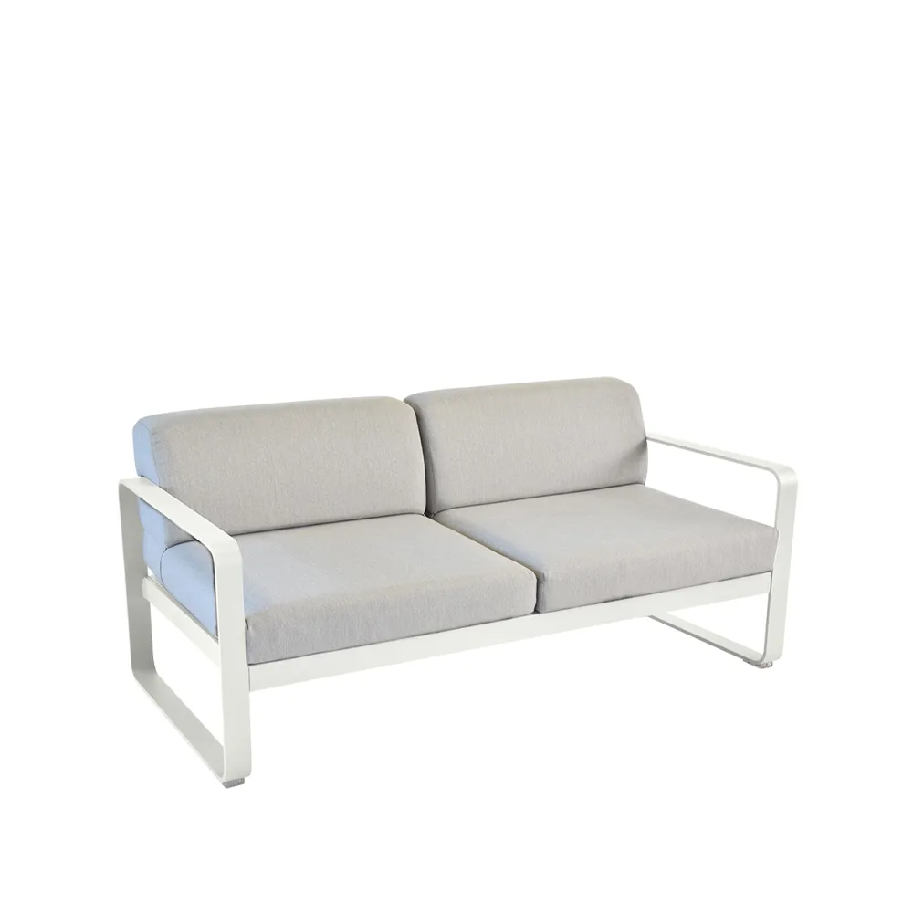 Bellevie 2-sits soffa, Clay grey (grå), flannel grey dyna Fermob