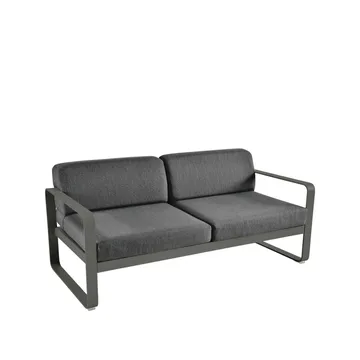 Bellevie 2-sits soffa - Rosemary (grön), graphite grey dyna - Fermob