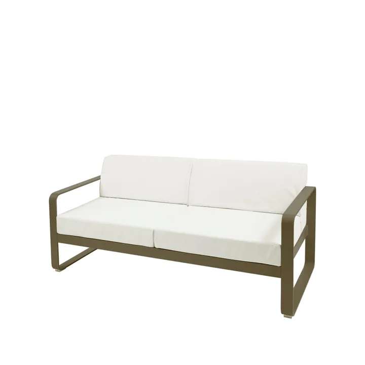 Bellevie 2-sits soffa - Rosemary (grön), off-white dyna - Fermob