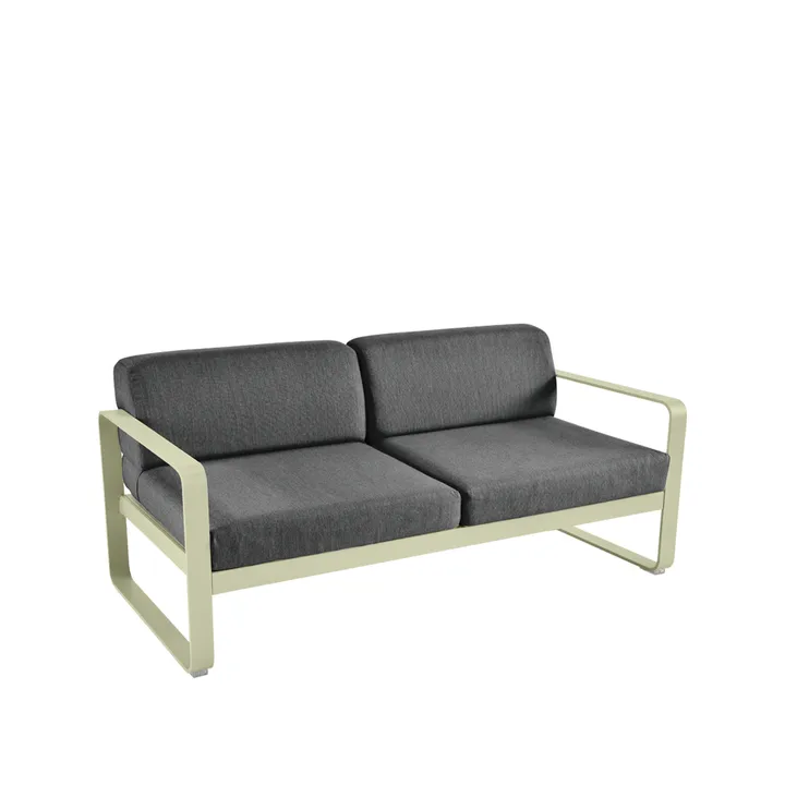 Bellevie 2-sits soffa - Willow green (grön), graphite grey dyna - Fermob