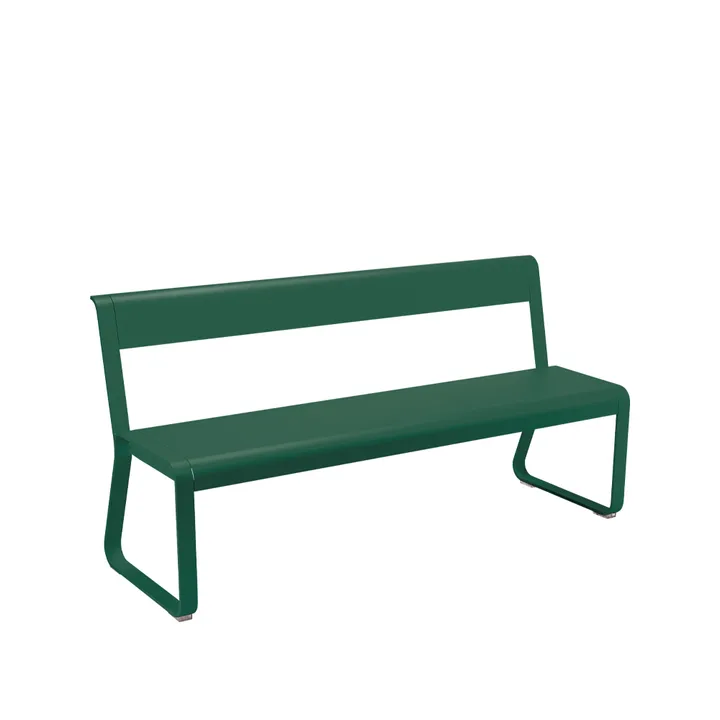 Bellevie bänk med ryggstöd - Cedar green (grön) - Fermob
