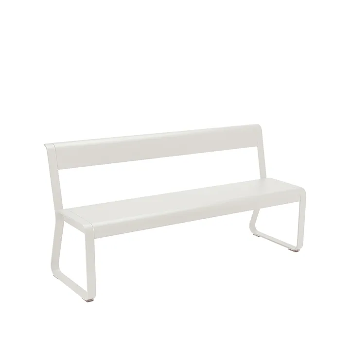 Bellevie bänk med ryggstöd - Clay grey (grå) - Fermob