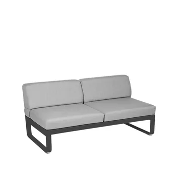 Bellevie Central modulsoffa - 2-sits Anthracite (grå), flannel grey dyna - Fermob