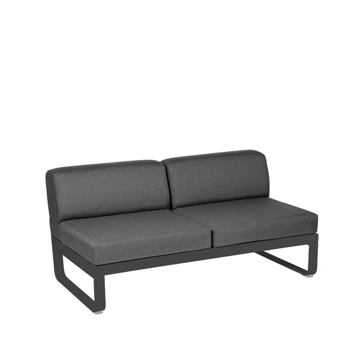 Bellevie Central modulsoffa - 2-sits Anthracite (grå), graphite grey dyna - Fermob