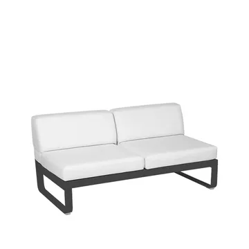 Bellevie Central modulsoffa - 2-sits Anthracite (grå), off-white dyna - Fermob