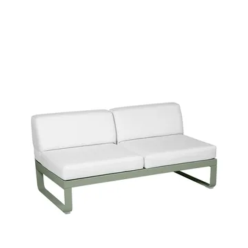 Bellevie Central modulsoffa - 2-sits Cactus (grön), off-white dyna - Fermob