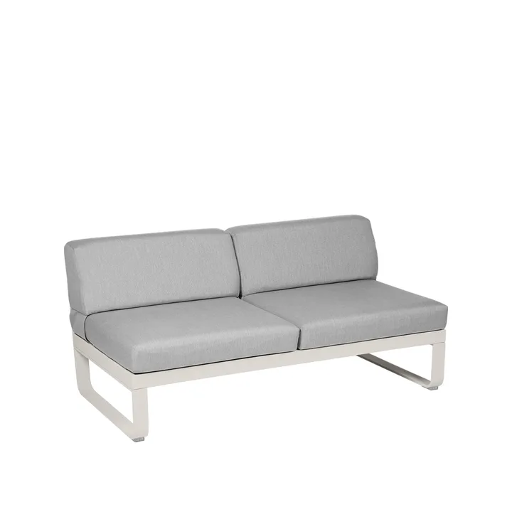 Bellevie Central modulsoffa - 2-sits Clay grey (grå), flannel grey dyna - Fermob
