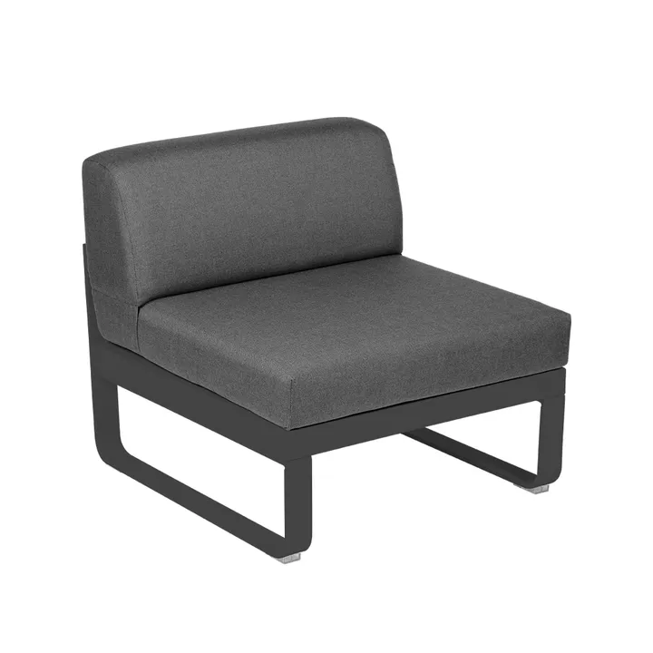 Bellevie Central modulsoffa - Anthracite (grå), graphite grey dyna, 1-sits - Fermob