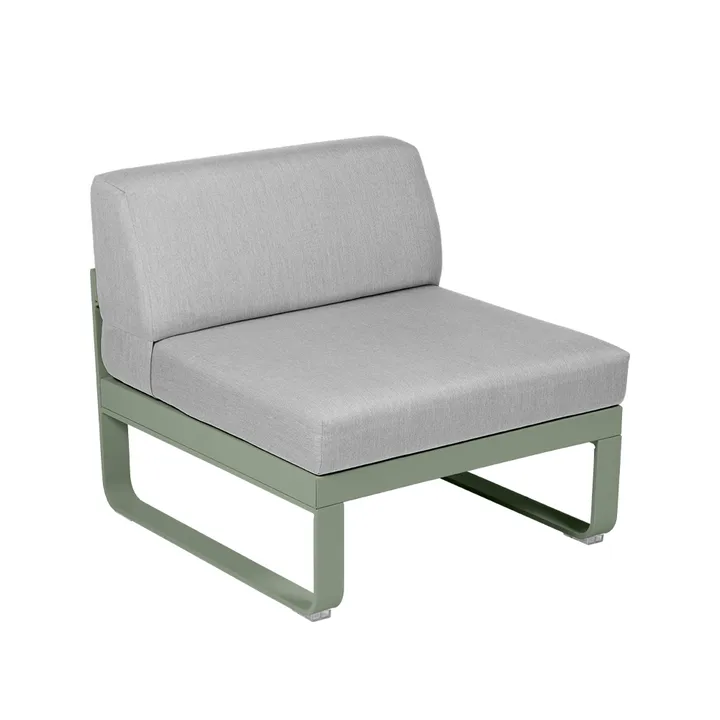 Bellevie Central modulsoffa - Cactus (grön), flannel grey dyna, 1-sits - Fermob