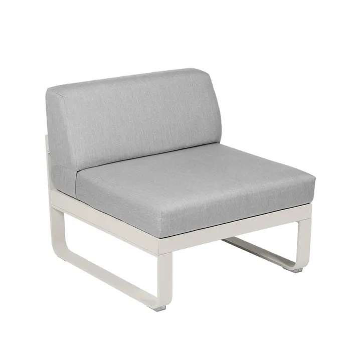Bellevie Central modulsoffa - Clay grey (grå), flannel grey dyna, 1-sits - Fermob