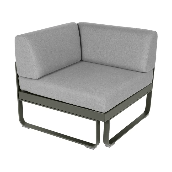 Bellevie Corner modulsoffa 1-sits - Rosemary (grön)-flannel grey dyna - Fermob