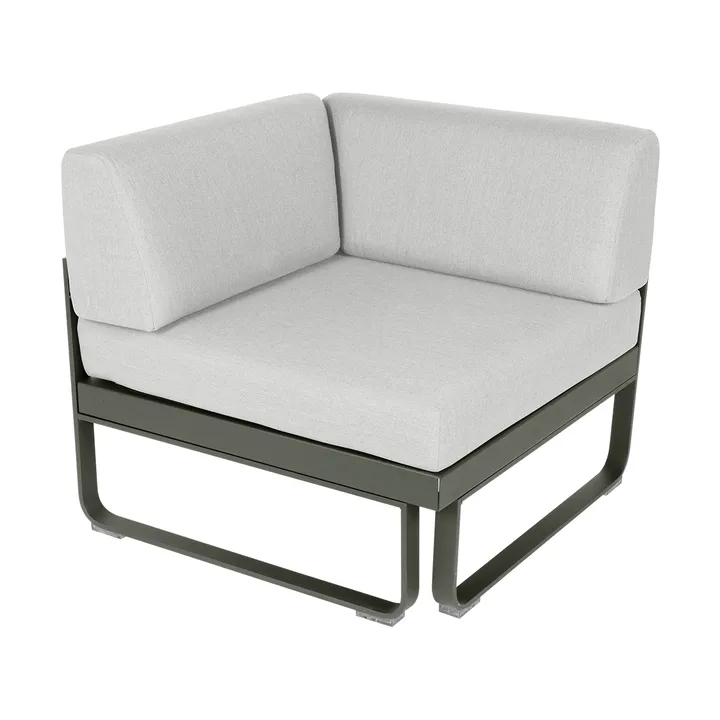 Bellevie Corner modulsoffa 1-sits - Rosemary (grön)-off white dyna - Fermob