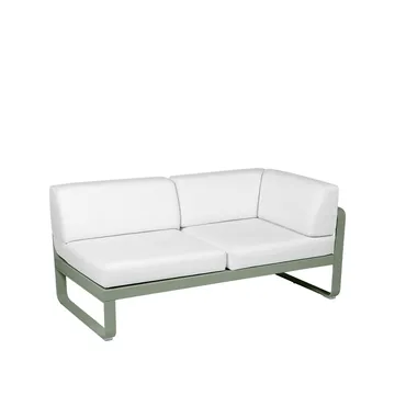 Bellevie Corner modulsoffa - 2-sits Cactus (grön), offwhite dyna, höger - Fermob