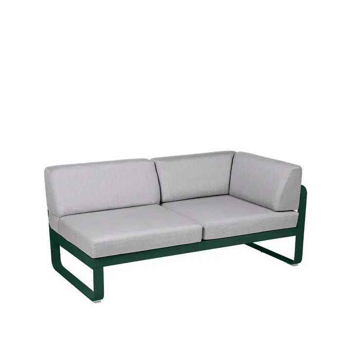 Bellevie Corner modulsoffa - 2-sits Cedar green (grön), flannel grey dyna, höger - Fermob