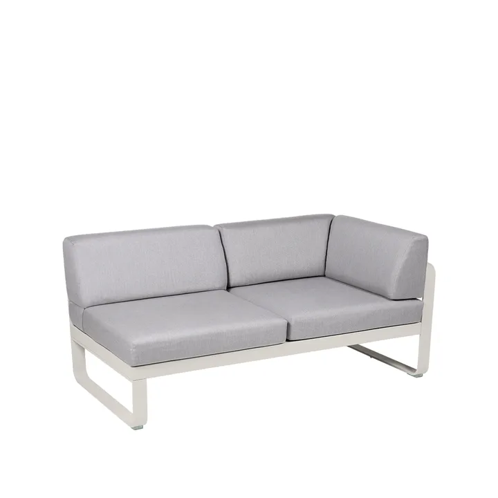 Bellevie Corner modulsoffa - 2-sits Clay grey (grå), flannel grey dyna, höger - Fermob