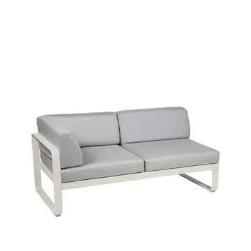 Bellevie Corner modulsoffa - 2-sits Clay grey (grå), flannel grey dyna, vänster - Fermob