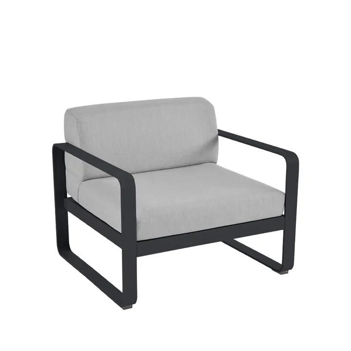 Bellevie fåtölj - Anthracite (grå), flannel grey dyna - Fermob