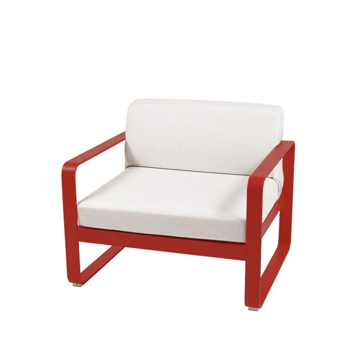 Bellevie fåtölj - Chili (röd), off-white dyna - Fermob