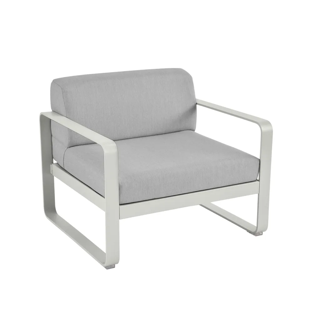 Bellevie fåtölj, Clay grey (grå), flannel grey dyna Fermob