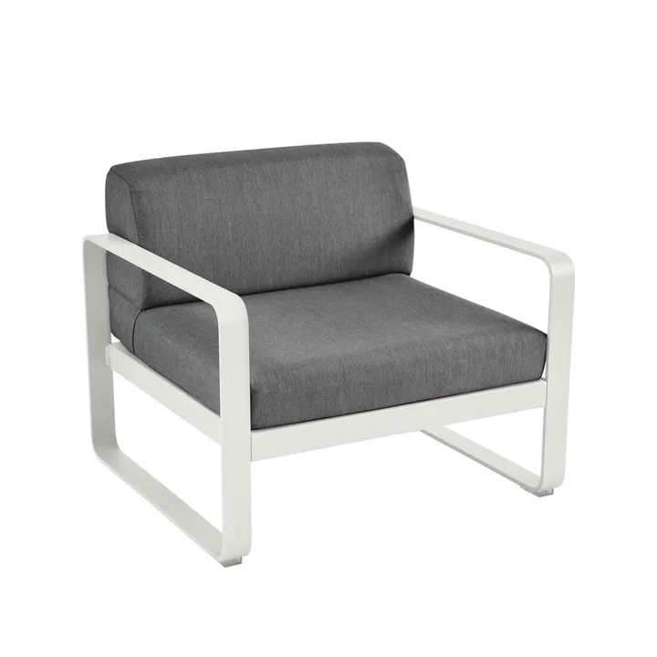 Bellevie fåtölj - Clay grey (grå), graphite grey dyna - Fermob