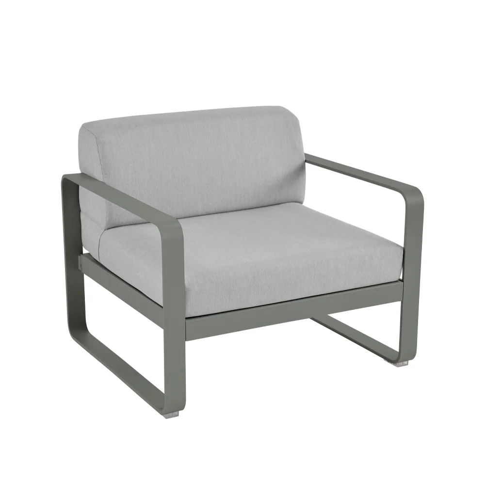 Bellevie fåtölj, Rosemary (grön), flannel grey dyna Fermob