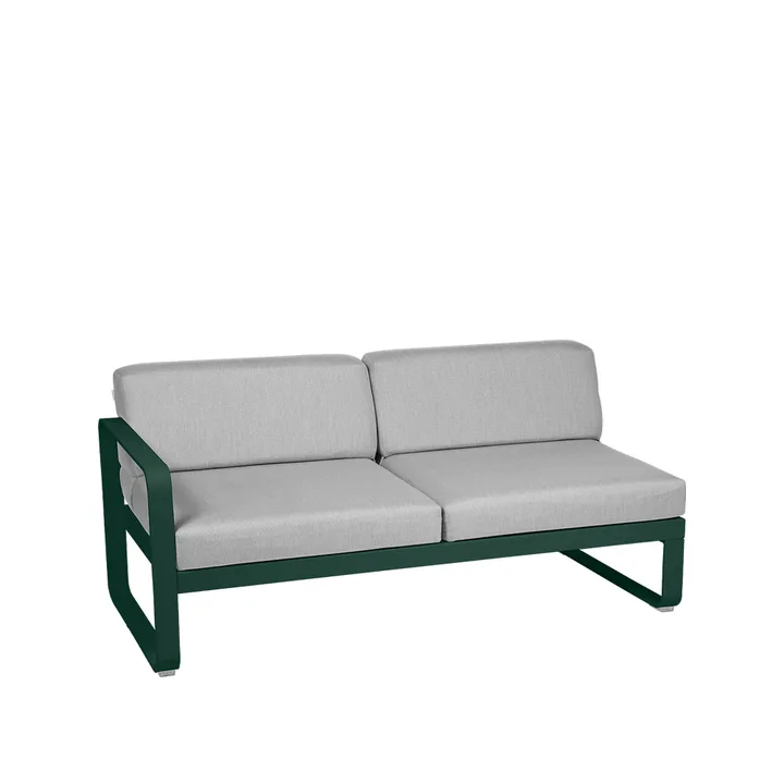 Bellevie Left modulsoffa - 2-sits Cedar green (grön), flannel grey dyna - Fermob