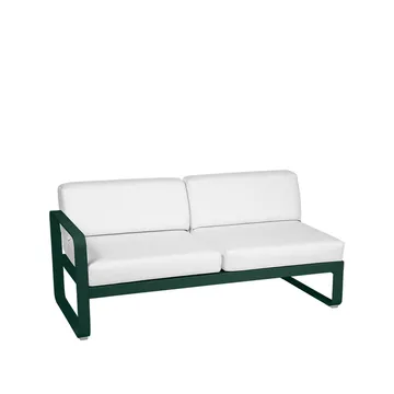Bellevie Left modulsoffa - 2-sits Cedar green (grön), off-white dyna - Fermob