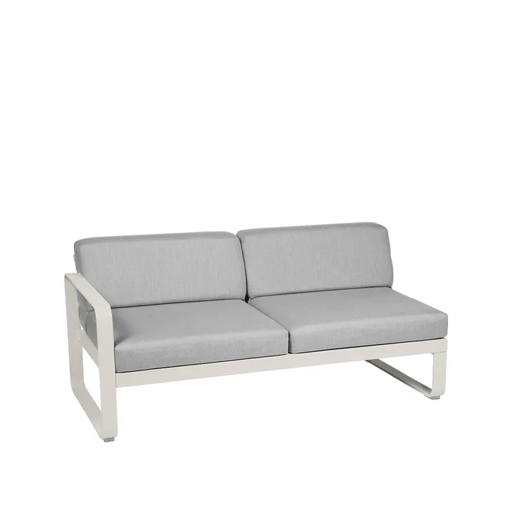Bellevie Left modulsoffa - 2-sits Clay grey (grå), flannel grey dyna - Fermob