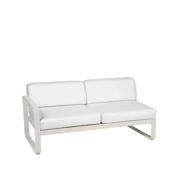 Bellevie Left modulsoffa - 2-sits Clay grey (grå), off-white dyna - Fermob