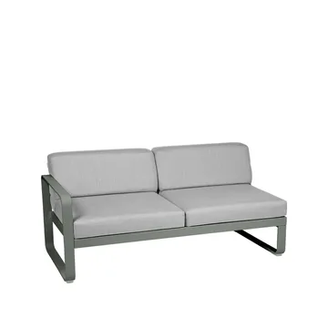 Bellevie Left modulsoffa - 2-sits Rosemary (grön), flannel grey dyna - Fermob