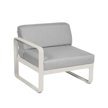 Bellevie Left modulsoffa - Clay grey (grå), flannel grey dyna, 1-sits - Fermob